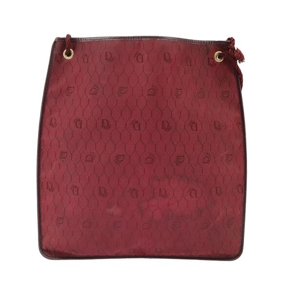 DIOR Honeycomb Canvas Shoulder Bag Red Gold - Picture 2 of 12